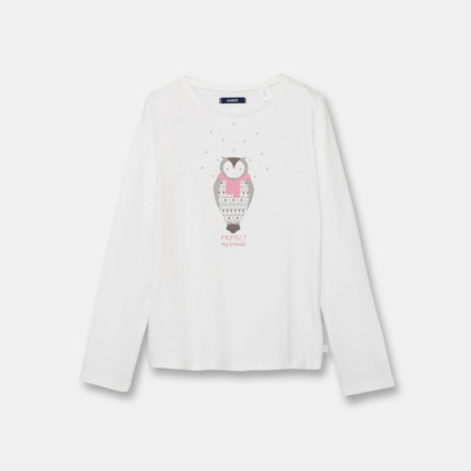 Avis T-shirt à motif blanc fille OKAIDI 1
