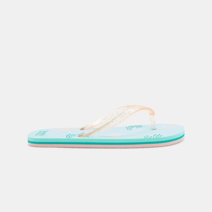 Avis Tong étoile de mer fluo bleues fille OKAIDI 1