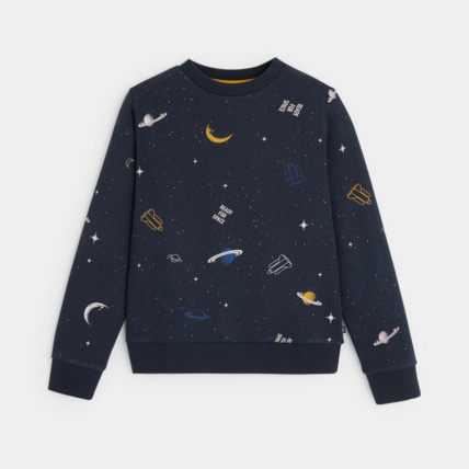 Avis Sweat-shirt imprimé motif espace gris garçon OKAIDI 1