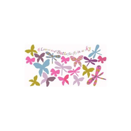 Avis 37 stickers papillons et libellules chambre fille Vertbaudet 1