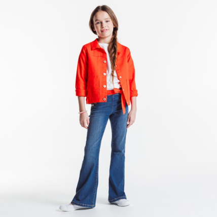Avis Jean flare ceinturé bleu fille OKAIDI 1