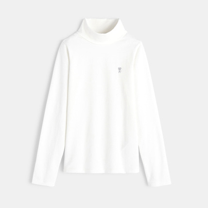 Avis T-shirt col roulé blanc fille OKAIDI 1