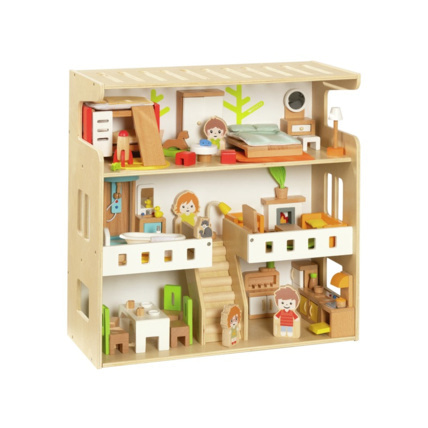 Avis Maison de poupées coffre meublée avec figurines Wesco 1