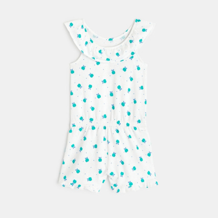 Avis Combishort imprimé motif "petites pommes" blanc fille OKAIDI 4