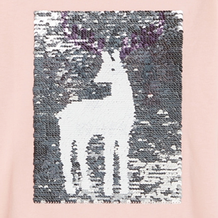 Avis T-shirt sequins magiques biche rose fille OKAIDI 3