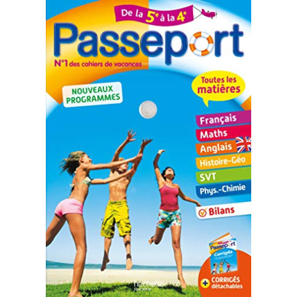 Avis Passeport - Toutes les matières de la 5e à la 4e - Cahier de vacances 2021 Hachette Éducation 1