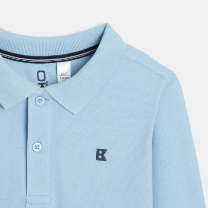 Avis Polo manches longues turquoise garçon OKAIDI 2