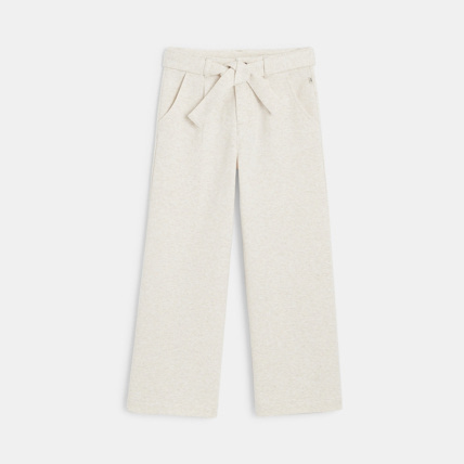 Avis Pantalon taille haute paper bag beige fille OKAIDI 1