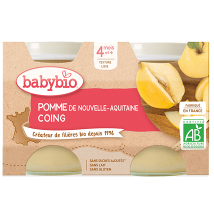 Avis Pots Pommes Nouvelle-Aquitaine Coings de Provence dès 4 mois Babybio 1