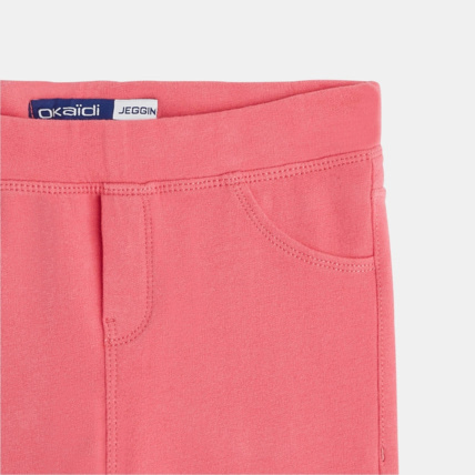 Avis Leggings en jersey uni rose fille OKAIDI 2
