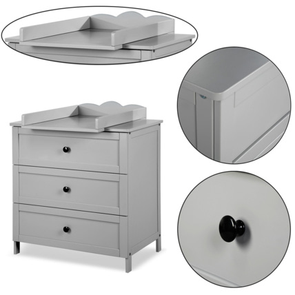 Avis Chambre bébé commode à langer et lit en bois RADEK III Mon Mobilier Design 8