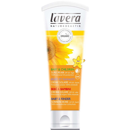 Avis Crème solaire bio FPS 30 pour bébé et enfant LAVERA 1
