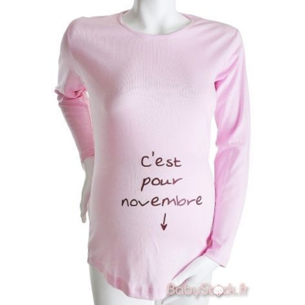 Avis T-Shirt manches courtes 'c'est pour Novembre' KELMOI 1
