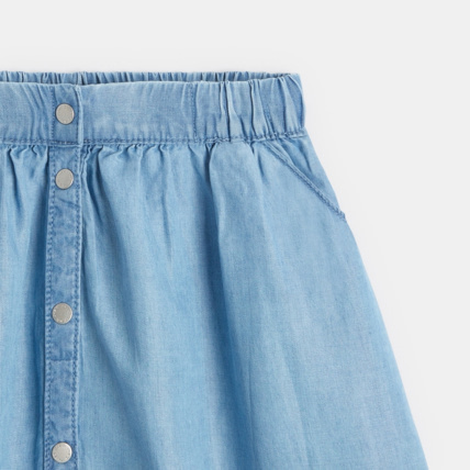 Avis Jupe évasée en denim fin bleue fille OKAIDI 3