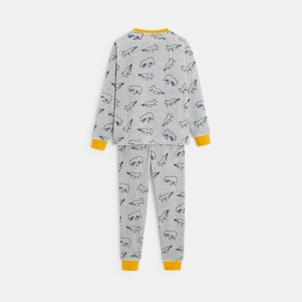 Avis Pyjama en velours éponge motifs animaux gris garçon OKAIDI 3
