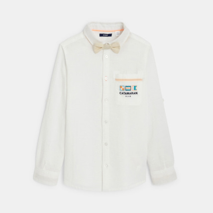 Avis Chemise habillée avec nœud papillon blanche garçon OKAIDI 1