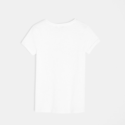 Avis T-shirt à motif fantaisie orange fille OKAIDI 3