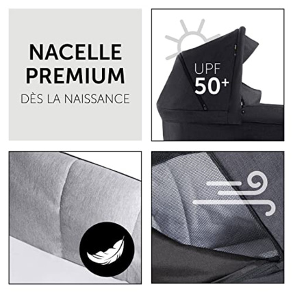 Avis Poussette 3 en 1 Saturn R Set avec Siege Auto Bebe Comfort Fix, Base Isofix, Nacelle et Assise Hauck 5