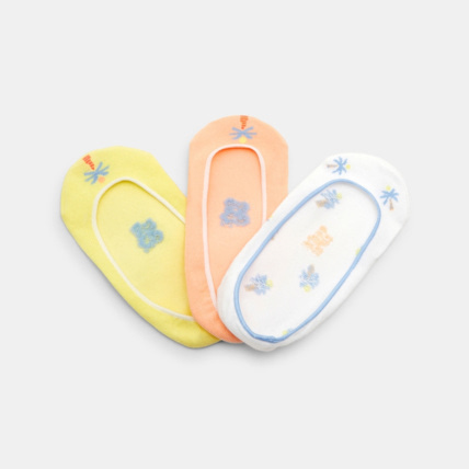 Avis Chaussettes invisibles fantaisie (lot de 3) jaunes fille OKAIDI 1