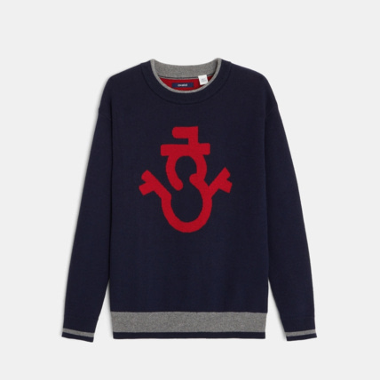 Avis Pull à motif bonhomme de neige picto bleu garçon OKAIDI 2