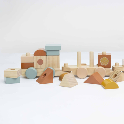 Avis Train en bois empilable en bois FSC® Trois Kilos Sept 1