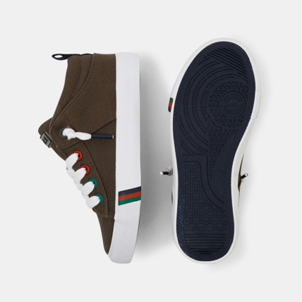 Avis Baskets mid en toile vertes garçon OKAIDI 3