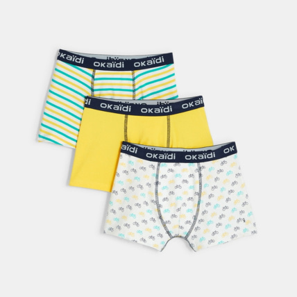 Avis Boxers en coton (lot de 3) jaune garçon OKAIDI 1