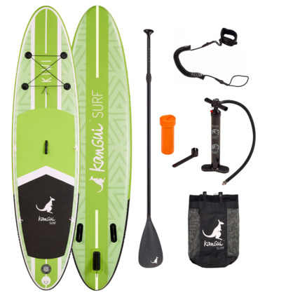 Avis Stand up Paddle SUP gonflable + pagaie + sac à dos + pompe haute pression + leash + kit de réparation Kangui 3
