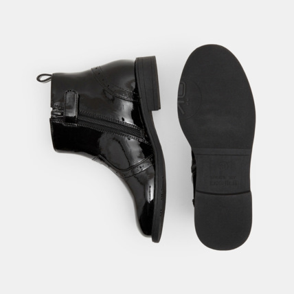 Avis Bottines vernies chelsea à carreaux noir fille OKAIDI 4