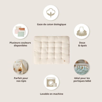 Avis Matelas de jeu gaze de coton Biscuit Petite Amélie 5