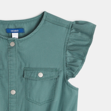 Avis Robe saharienne unie verte fille OKAIDI 3