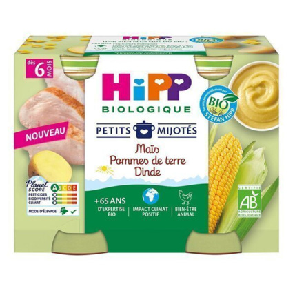 Avis Pots Maïs Pomme de terre Dinde Bio HIPP 1