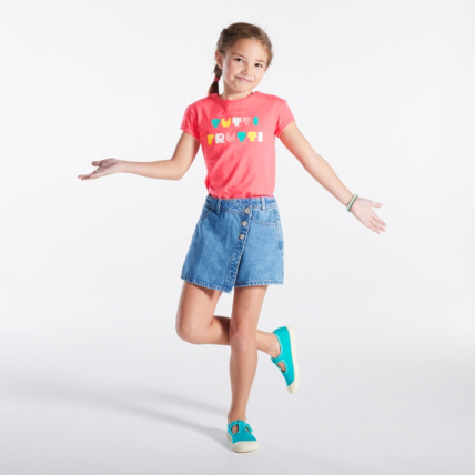 Avis T-shirt à message "tutti frutti" rose fille OKAIDI 1