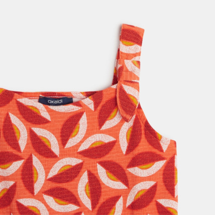 Avis Robe à bretelles imprimée orange fille OKAIDI 3