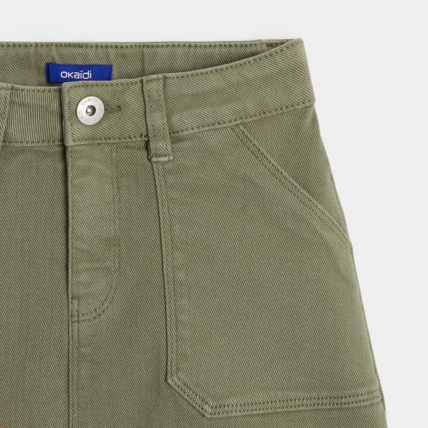 Avis Mini-jupe en toile verte fille OKAIDI 3