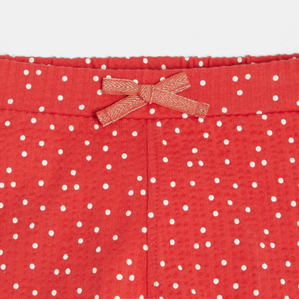 Avis Short en molleton gaufré rouge fille OKAIDI 2