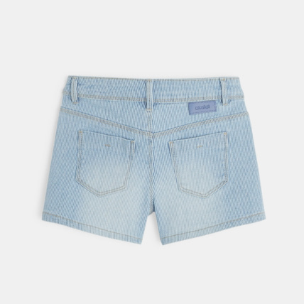 Avis Short en jean brodé bleu fille OKAIDI 3
