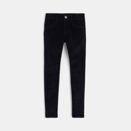 Avis Pantalon skinny en velours stretch bleu garçon OKAIDI 2