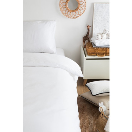 Avis Housse de couette unie en Coton Bio pour lit 1 personne KADOLIS 1