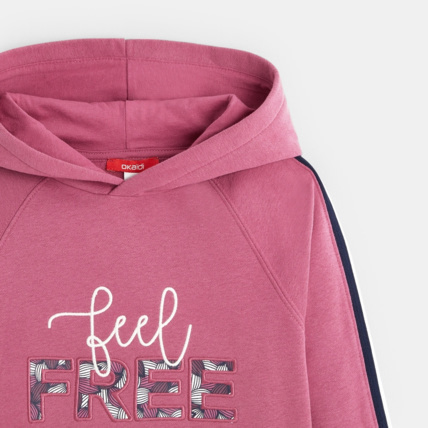 Avis Sweat-shirt manches longues à capuche violet fille OKAIDI 3