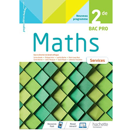 Avis Mathématiques Services 2de Bac Pro - cahier de l'élève - Éd 2020 Hachette Éducation 1
