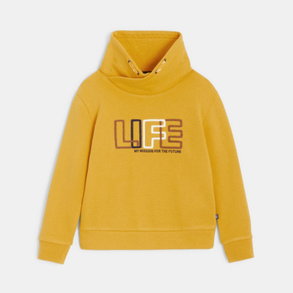 Avis Sweat-shirt à message jaune garçon OKAIDI 1