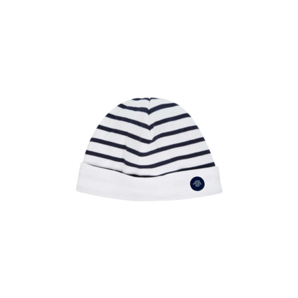 Avis Bonnet "Morgan" Kids - Coton Épais - Blanc/Navire ARMOR-LUX 1