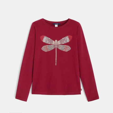 Avis T-shirt en coton biologique rouge fille OKAIDI 2