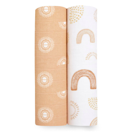 Avis Lot de 2 maxi-langes en mousseline de coton Keep rising ADEN + ANAIS 1