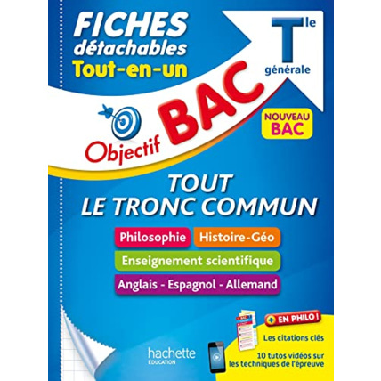 Avis Objectif BAC Fiches détachables enseignements communs Terminale Hachette Éducation 1