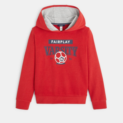 Avis Sweat-shirt à capuche à message rouge garçon OKAIDI 2