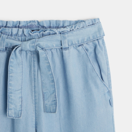 Avis Pantalon large taille haute bleu fille OKAIDI 3