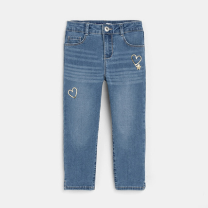 Avis Pantalon skinny à motif sequins bleu fille OKAIDI 1