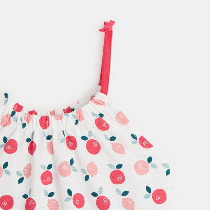 Avis Pyjama d'été 2 pièces "pommes" rose fille OKAIDI 3